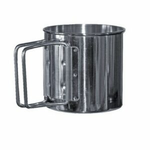 Edelstahltasse mit Faltgriff