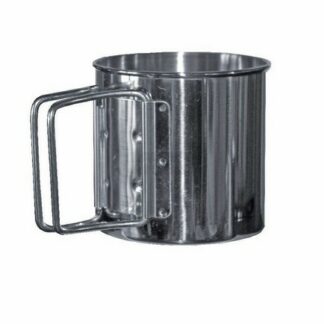 Edelstahltasse mit Faltgriff